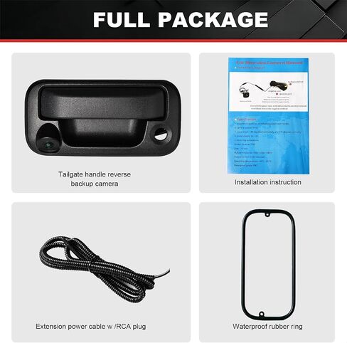 Rear Tailgate Handle Backup Camera Compatible with with 2005-2014 Ford F150, 2008-2016 F250 F350 F450 F550 Super Duty, 2007-2010 Explorer, 170° Viewing Angle, Replace# 8L3Z9943400AC in Saudi Arabia
