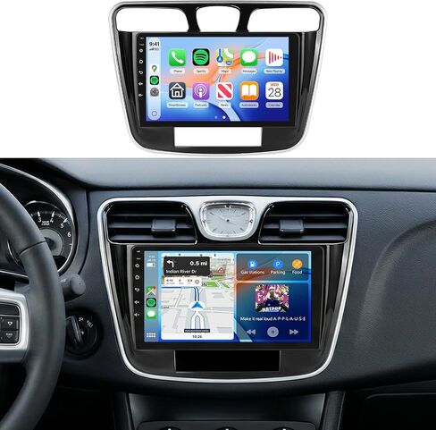 4G+64G Car Radio Stereo for Chrysler 200 200C 2011-2014, 9inch IPS Touch Screen Android 15 Wireless CarPlay/Android Auto 32 EQ GPS WiFi 5.0Bluetooth FM/RDS SWC AHD Backup Camera in Saudi Arabia