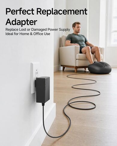 COMFIER 24V 2.5A Massage Device Charger Replacement, ETL Certified AC Adapter Power Cord Compatible CF-5001/5306/6413, Foot Leg Back Massager, 5.5 x 2.1mm DC Plug in Saudi Arabia