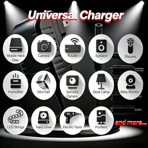 6V DC Power Supply, 6Volt 2A AC Power Adapter with 5 DC Plug, 5.5mm x 2.5mm in Saudi Arabia