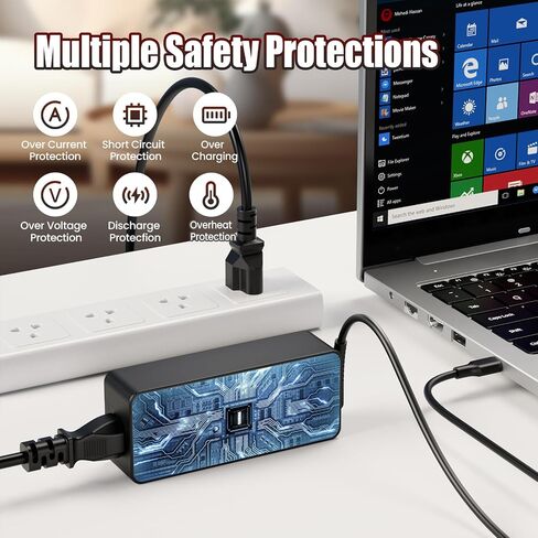 45W USB C Chromebook Charger Compatible with HP Chromebook 14 x360 11-ae 11-ea 14-ca, Lenovo 100e 300e 500e, Acer Spin 311 514, Samsung Chromebook 4 - VUOHOEG Type C PD Power Adapter in Kuwait