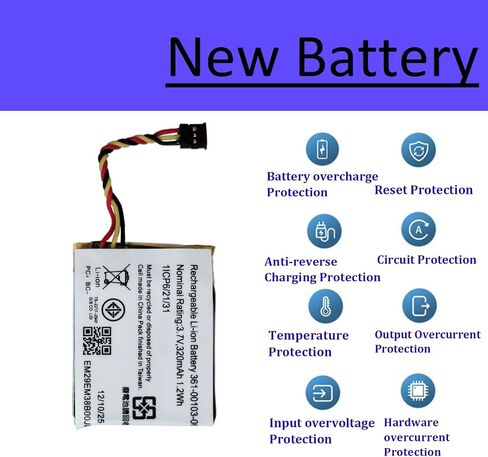 Pattaya 361-00103-00 Battery Replacement for Garmi n DashCam 55, DashCam 45, Dash Cam 47, 47W, 55, 56, 67, 67W, DashCam 45, DashCam 46, 66 in Saudi Arabia