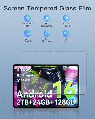 2-Pack Screen Protector for VekfulPC T50 Tablet 11 inch, 9H Hardness Tempered Glass for VekfulPC T50 Tablet Anti-Scratch,Bubble Free, HD Clarity in Saudi Arabia