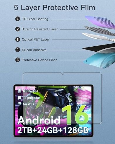 2-Pack Screen Protector for VekfulPC T50 Tablet 11 inch, 9H Hardness Tempered Glass for VekfulPC T50 Tablet Anti-Scratch,Bubble Free, HD Clarity in Saudi Arabia
