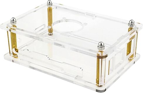 Protective Acrylic Case for Motherboard Storage & Cooling Fan Suitable for Pi5 in Saudi Arabia