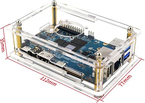 Protective Acrylic Case for Motherboard Storage & Cooling Fan Suitable for Pi5 in Saudi Arabia