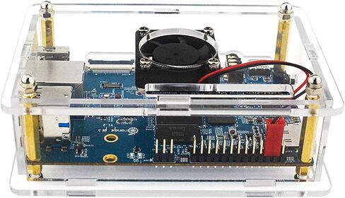Protective Acrylic Case for Motherboard Storage & Cooling Fan Suitable for Pi5 in Saudi Arabia