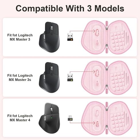 PAIYULE Hard Mouse Case for Logitech MX Master 4/3S/3 Black in Saudi Arabia