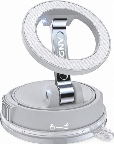 ANDERY Car Phone Holder for MagSafe [360° Adjustable Memory Alloy Arm | 2400gf Strongest Magnetic Power] Bendable Car Mount, Phone Holders for Your Car for iPhone and All Smartphones, Carbon Fiber in Saudi Arabia