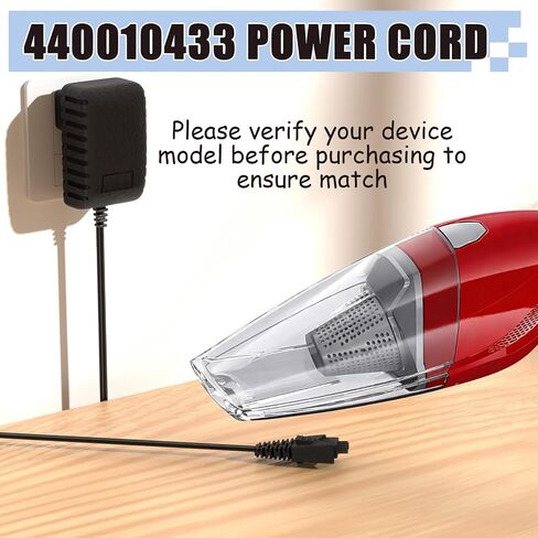 440010433 Power Cord for Dirt Devil 4V Vacuum Power Supply Compatible with Dirt Devil 4V BD30008 BD30005 Express Cordless Handheld Vacuum Cleaner in Saudi Arabia