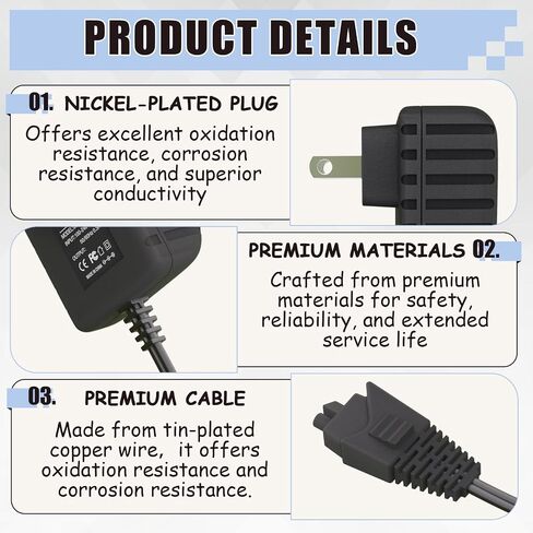 440010433 Power Cord for Dirt Devil 4V Vacuum Power Supply Compatible with Dirt Devil 4V BD30008 BD30005 Express Cordless Handheld Vacuum Cleaner in Saudi Arabia