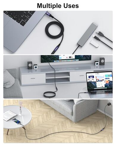 USB C Extension Cable 10ft, USBC 3.2 Male to Female Extension Cable in Saudi Arabia