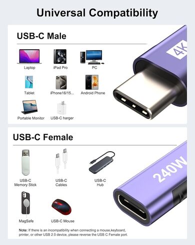 USB C Extension Cable 10ft, USBC 3.2 Male to Female Extension Cable in Saudi Arabia