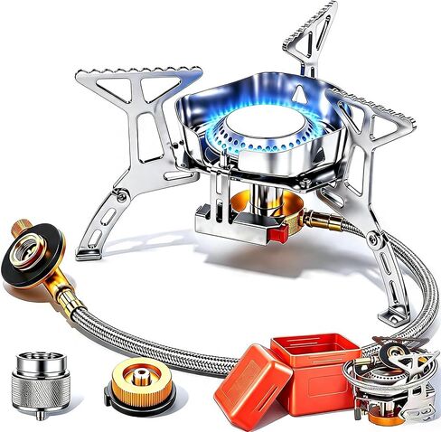 3800W Camping Backpacking Stove with Piezo Ignition, Fuel Canister Adapters in Saudi Arabia
