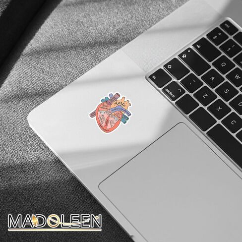 (5pcs) Anatomical Heart Sticker, Nurse Stickers, Heart Anatomy Stickers 3 Inch, Heart Anatomy Sticker, Waterproof Vinyl Decal for Laptop, Water Bottles, Phone, Car in Saudi Arabia