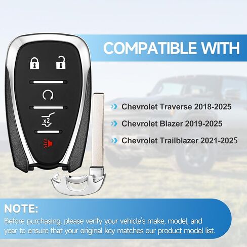 2 Pcs Smart Key Fob Replacement Remote fits for Chevy Blazer 2019-2025 Trailblazer 2021-2025 Traverse 2018 2019 2020 2021 2022 2023 2024 2025 Car Keyless Entry Remote HYQ4EA HYQ4ES 433Mhz in Saudi Arabia