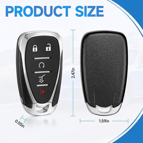 2 Pcs Smart Key Fob Replacement Remote fits for Chevy Blazer 2019-2025 Trailblazer 2021-2025 Traverse 2018 2019 2020 2021 2022 2023 2024 2025 Car Keyless Entry Remote HYQ4EA HYQ4ES 433Mhz in Saudi Arabia