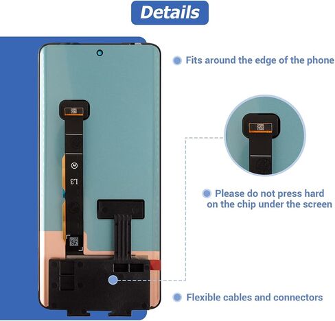 New LCD Touch Screen Digitizer Assembly Compatible with Moto Edge 40 Neo （(Edge 40 /Edge 2023/Edge 2024） [6.55 inch] with Repair Tools- in Kuwait