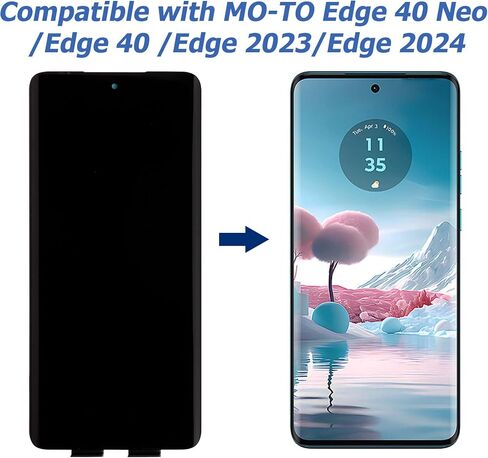 New LCD Touch Screen Digitizer Assembly Compatible with Moto Edge 40 Neo （(Edge 40 /Edge 2023/Edge 2024） [6.55 inch] with Repair Tools- in Kuwait