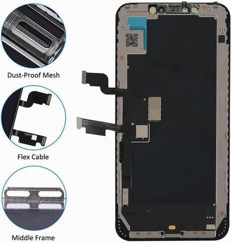Ayake Screen Replacement for iPhone Xs Max, 6.5-inch FHD Display and Touch Digitizer Full Assembly (Face ID, 3D Touch, True Tone) in Saudi Arabia