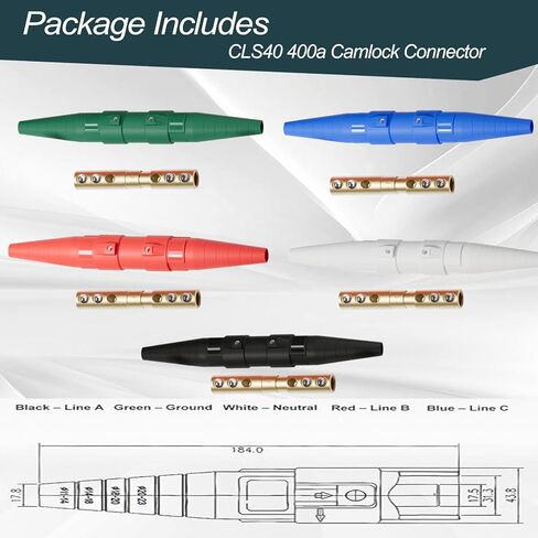 كابل Camlock 25FT 4#2 & 1#6 سلك للاستخدام الخارجي الصناعي للمرحلة، 400A in Saudi Arabia