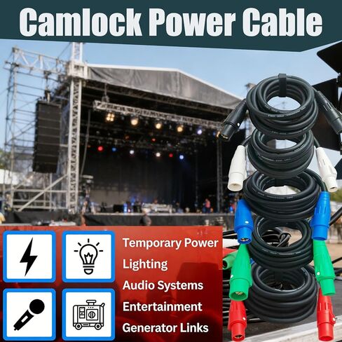 كابل Camlock 25FT 4#2 & 1#6 سلك للاستخدام الخارجي الصناعي للمرحلة، 400A in Saudi Arabia