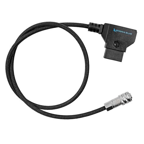 KONDOR BLUE | 20" Power Cable for Blackmagic Pocket 4K/6K/G2/Pro/FF Cinema Camera | D-Tap to 2-Pin LEMO Cable Power Your BMPCC 4K/6K Using an External Battery with a D-Tap Port | Black in Saudi Arabia