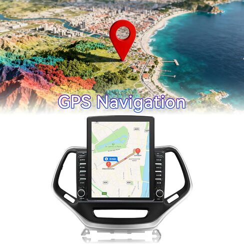 9.7 Inches Car Radio Compatible with Jeep Cherokee 2013-2018, 2+64G Car Stereo with Carplay/Android Auto/Bluetooth/SWC/FM/1080P Back-up Camera in Saudi Arabia