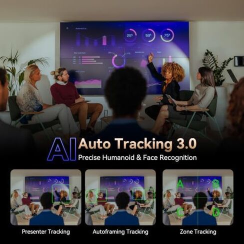 Tenveo 4K NDI PTZ Camera Bundle/Kits, 30X 4K 60FPS AI Auto Tracking NDI SDI/HDMI/USB3.0/LAN(PoE) PTZ Camera(*2) and NDI PTZ Joystick Controller with 7'' Quad-View Touchscreen for Church Events Stream in Saudi Arabia