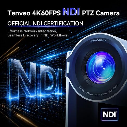 Tenveo 4K NDI PTZ Camera Bundle/Kits, 30X 4K 60FPS AI Auto Tracking NDI SDI/HDMI/USB3.0/LAN(PoE) PTZ Camera(*2) and NDI PTZ Joystick Controller with 7'' Quad-View Touchscreen for Church Events Stream in Saudi Arabia