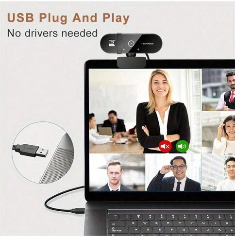 4K Webcam with Microphone Autofocus USB Camera for PC Computer in Saudi Arabia