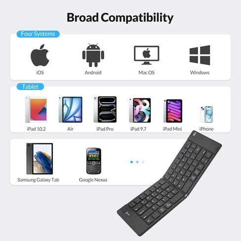 Rii RK808 Foldable Bluetooth Keyboard with Touchpad in Saudi Arabia