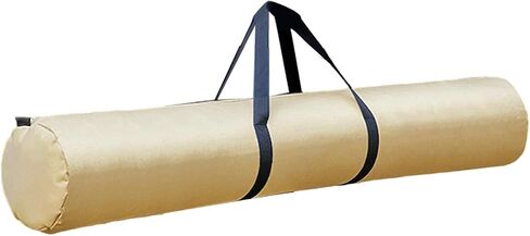 Almencla Tent Pole Bag Tripod Carrying Case Camping Storage Bag Canopy Pole Sundries Foldable Oxford Handbag with Zipper for Trekking Hiking Tent Support Rods, 19cm Khaki in Saudi Arabia