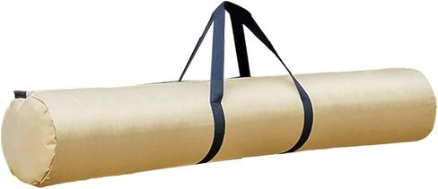 Almencla Tent Pole Bag Tripod Carrying Case Camping Storage Bag Canopy Pole Sundries Foldable Oxford Handbag with Zipper for Trekking Hiking Tent Support Rods, 19cm Khaki in Saudi Arabia