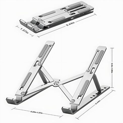 Laptop Stand Mount Laptop Riser Notebook Holder Protable Foldable for Computer Laptops Tablets Desk in Saudi Arabia