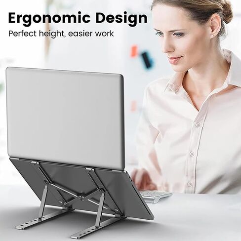Laptop Stand Mount Laptop Riser Notebook Holder Protable Foldable for Computer Laptops Tablets Desk in Saudi Arabia