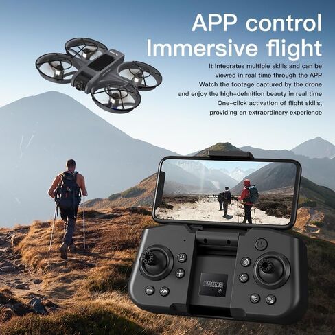 VR FPV Drone with HD Camera for Adults and Beginners, High-Performance Brushless Motor RC Quadcopter with VR Goggles Kit and Remote Controller, Optical Flow Positioning for Stable Hover, Full Propeller Guard Collision-Resistant Structure, Easy to Fly Outd in Saudi Arabia