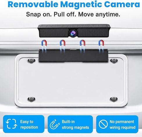 VEKOOTO KS7Pro Magnetic Solar Wireless Backup Camera, 7 Inch Monitor in Saudi Arabia