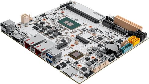 StoneStorm 6-Bay Mini-ITX 10Gbps NAS Motherboard with Fan, N150 4-core 4-Threads, Dual X550-AT2 10GbE RJ45 Ports, DDR5 MAX 48G, 3 x M.2 NVMe 2280, 6 x SATA, 4K Display, TF Slot, eMMC Socket in Saudi Arabia