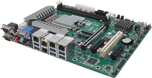 Industrial Motherboard B760 LGA1700 Processor(Core 12-14th Celeron/Pentium),M-ATX Computer Motherboards Support 4SATA3.0 MSATA M.2 NVME,5 * LAN (4i226-V+1 * i219V),2*DDR4 max 64GB,PCIE x 16 in Kuwait