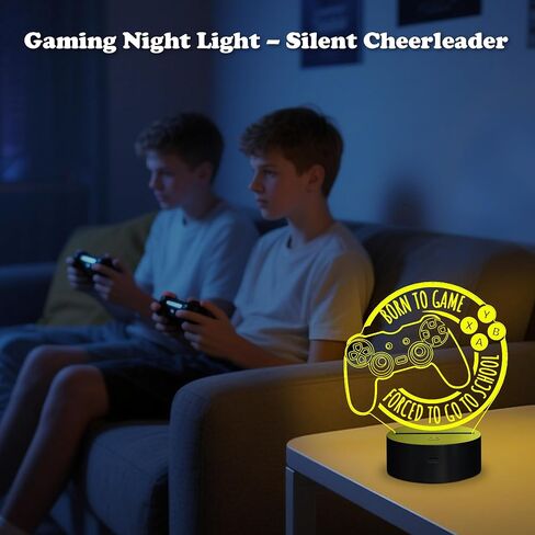 Anywin Game Night Light for Kids, Console Night Light Gift, Christmas & Birthday Gift for Boys, Him - Born to Game, Forced to Go to School Lamp in Saudi Arabia