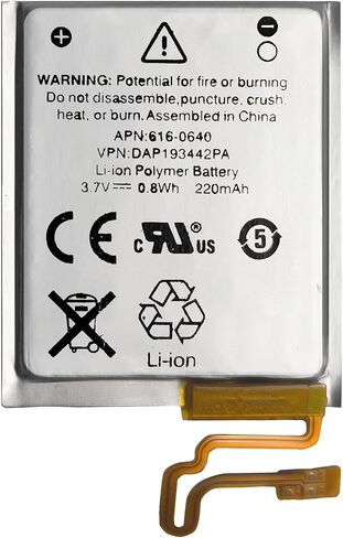 616-0640/616-0639 Battery Compatible with iPod Nano 7th Gen 16GB A1446 MD481LL/A Replacement Battery for with Repair Tool kit in Kuwait