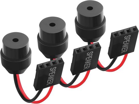 PC Motherboard Internal Speaker, Desktop Computer Case Buzzer for BIOS Post Self-Test Alarm, 2-Pin Mini Plug Speaker with 6.5cm Cable (Injection-Molded Design)(Pack of 3) in Kuwait