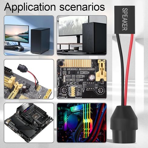 PC Motherboard Internal Speaker, Desktop Computer Case Buzzer for BIOS Post Self-Test Alarm, 2-Pin Mini Plug Speaker with 6.5cm Cable (Injection-Molded Design)(Pack of 3) in Kuwait