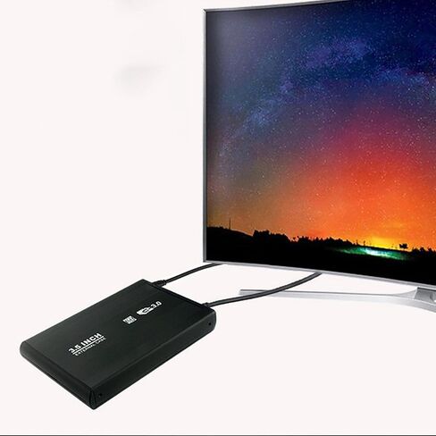 USB 3.0 إلى خارجي 3.5 بوصة HDD Case Dock SSD Box، أسود in Kuwait