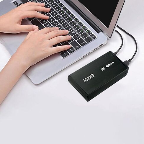 USB 3.0 إلى خارجي 3.5 بوصة HDD Case Dock SSD Box، أسود in Kuwait