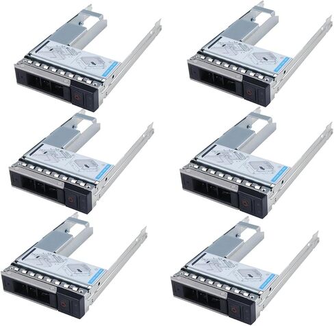 6Pcs 3.5"Drive Tray Caddy with 2.5"HDD Adapter Compatible for Dell PowerEdg in Kuwait