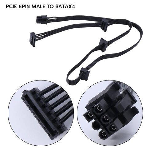 6Pin to 4 Hard Drive HDDs Power Cable for RM550x RM650x RM750x RM850x RM1000x Modular Power Supply Cord Port Multiplier in Saudi Arabia