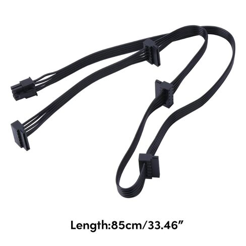6Pin to 4 Hard Drive HDDs Power Cable for RM550x RM650x RM750x RM850x RM1000x Modular Power Supply Cord Port Multiplier in Saudi Arabia