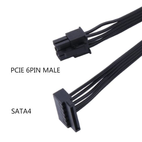 6Pin to 4 Hard Drive HDDs Power Cable for RM550x RM650x RM750x RM850x RM1000x Modular Power Supply Cord Port Multiplier in Saudi Arabia